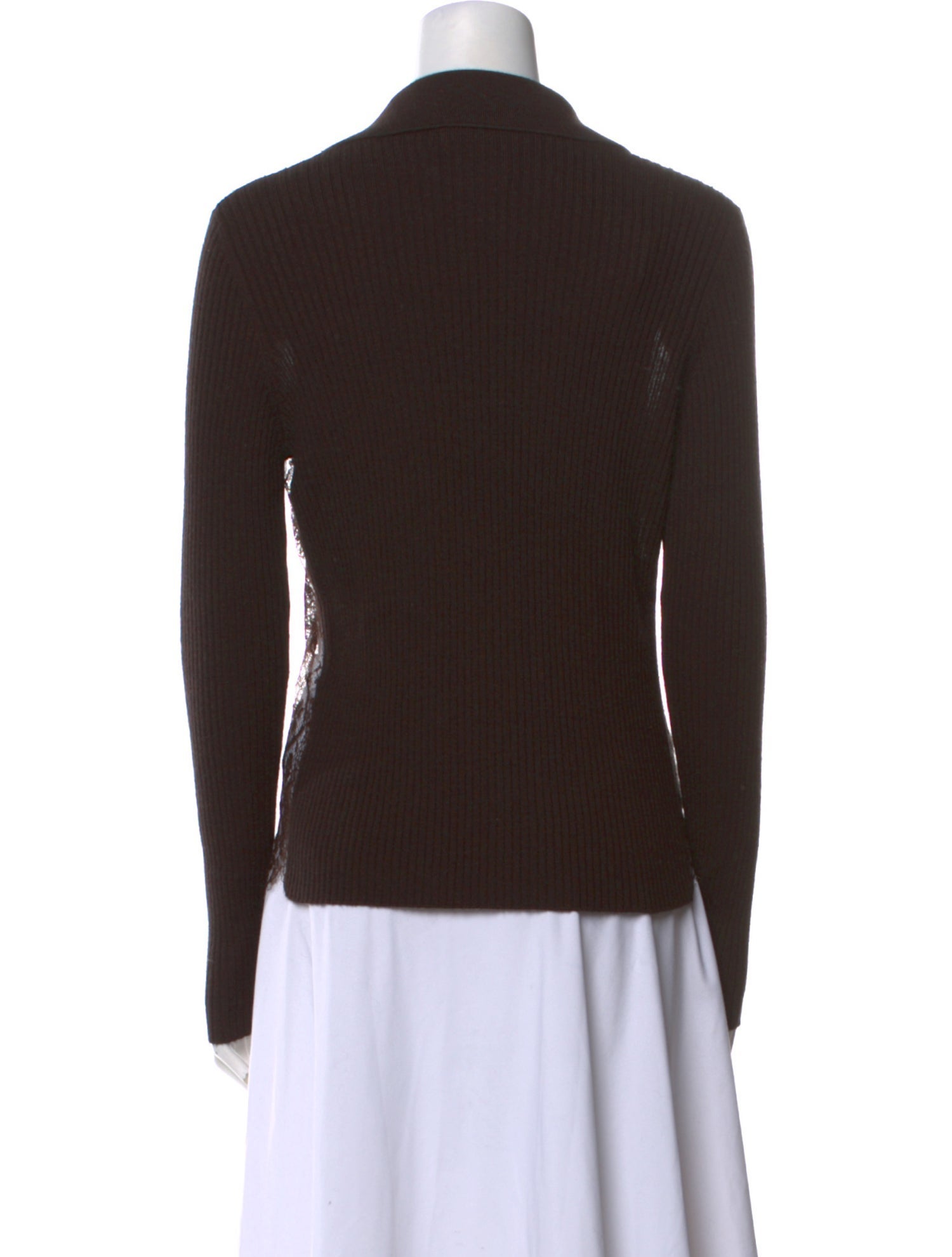 Valentino Virgin Wool Lace Pattern Sweater